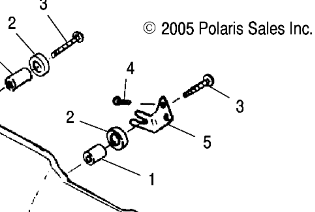 POLARIS OEM PART# 5247944 LOWER MUFFLER MOUNT NLA 2005-2006 TRAIL BLAZER