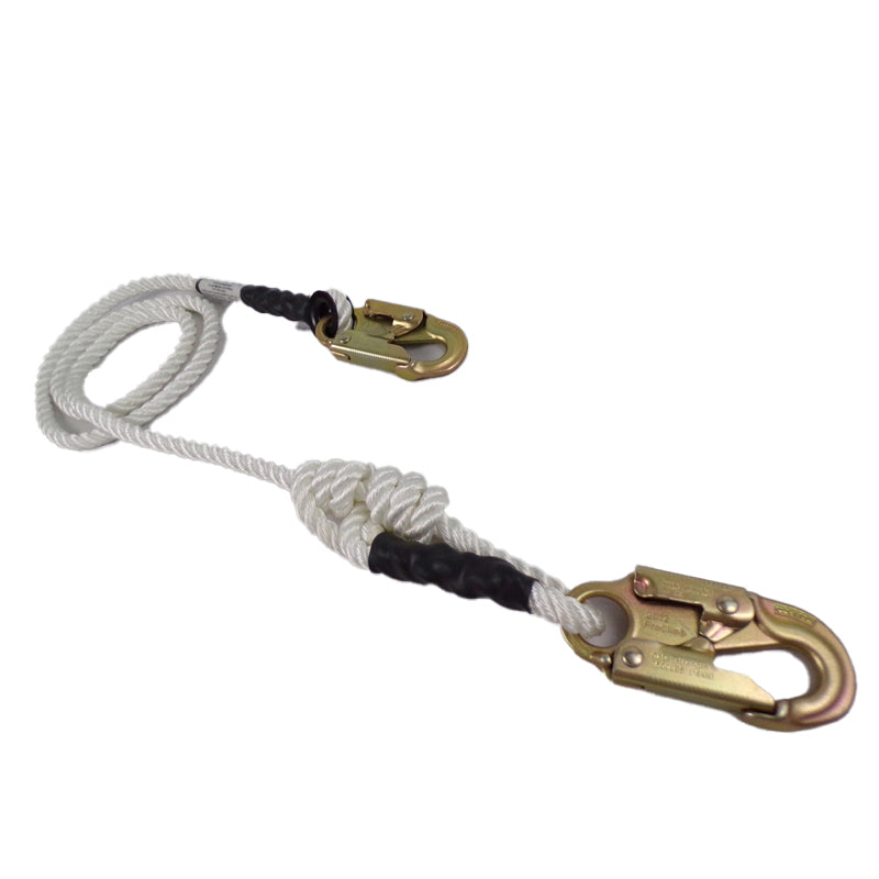 Pelican Rope Adjustable Climbing Lanyard 1/2" X 7' 3-Strand