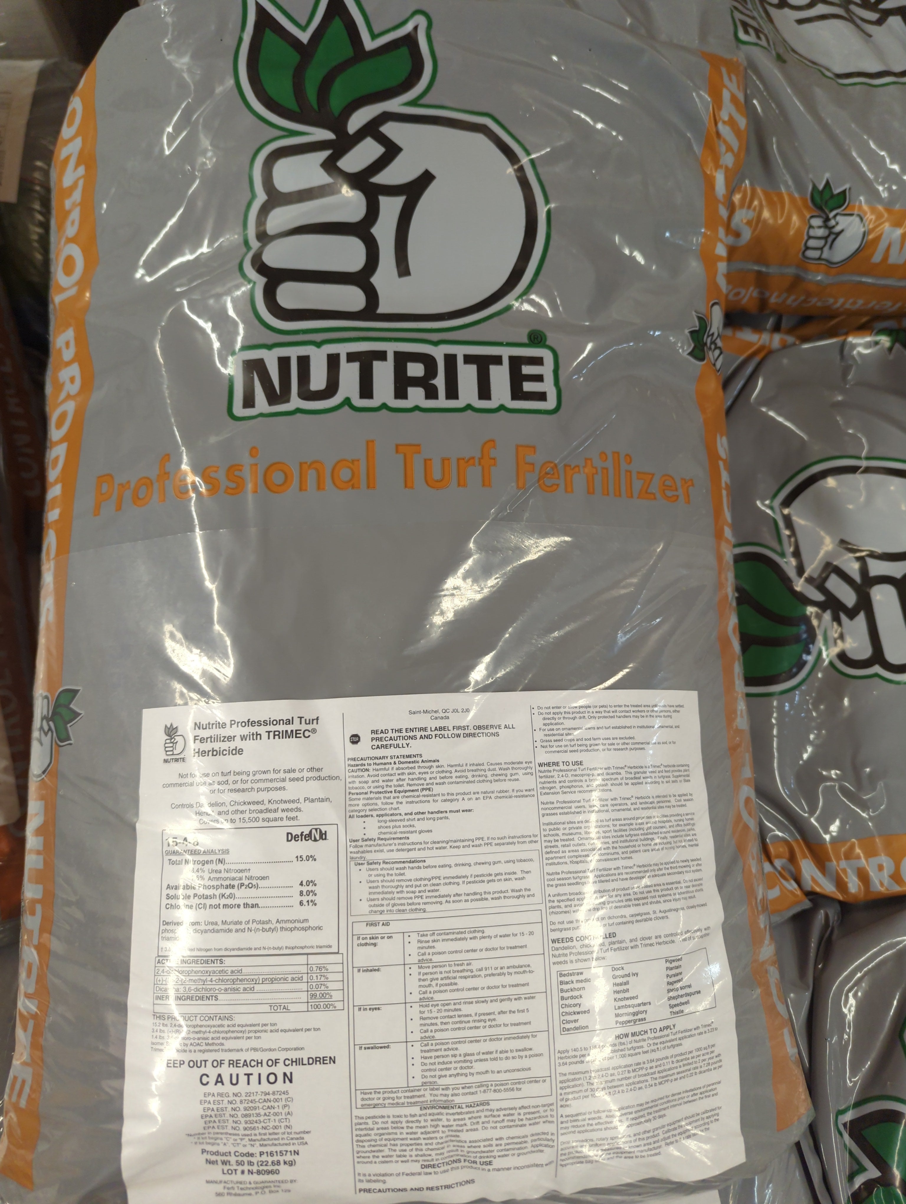 Weed & Feed Fertilizer 15-4-8 w/ Trimec