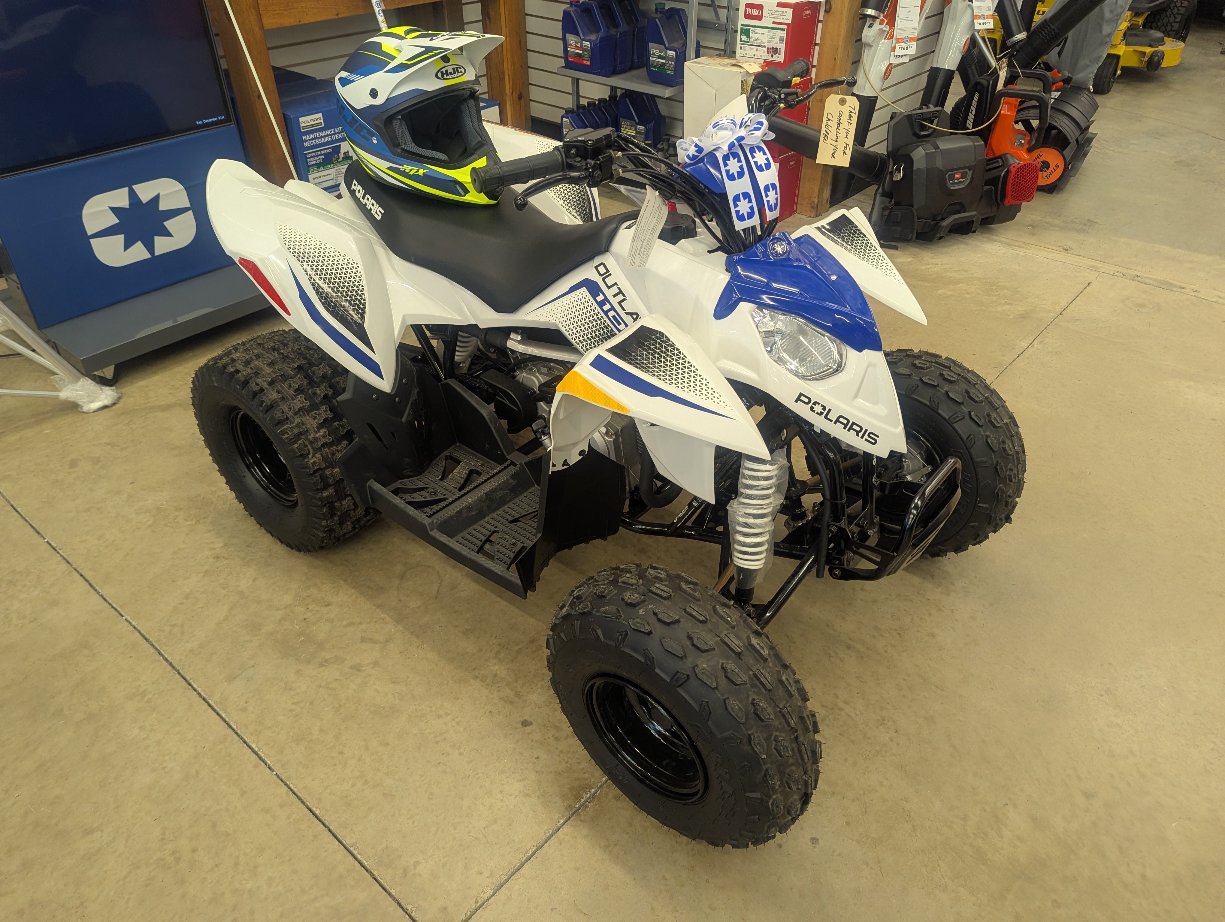 POLARIS 2024 Outlaw 110 EFI - Bright White / Polaris Blue A24YAK11B5