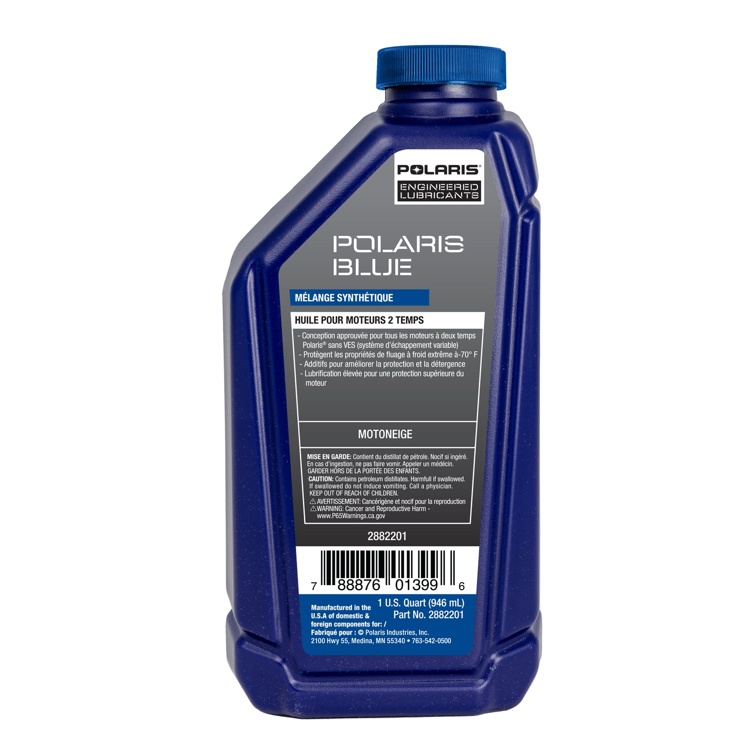 Polaris Blue Synthetic Blend 2-Cycle Oil, 2-Stroke Engines