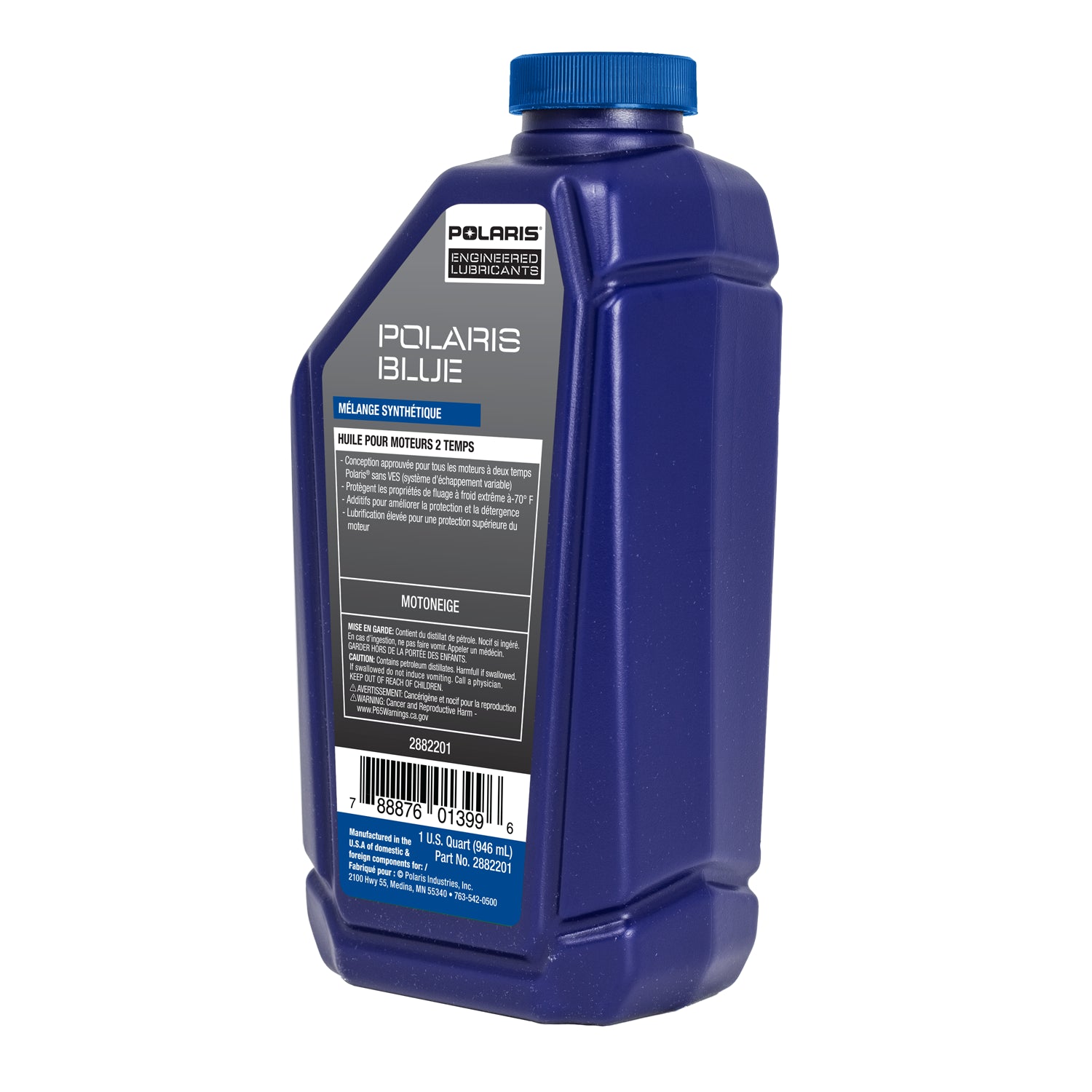 Polaris Blue Synthetic Blend 2-Cycle Oil, 2-Stroke Engines