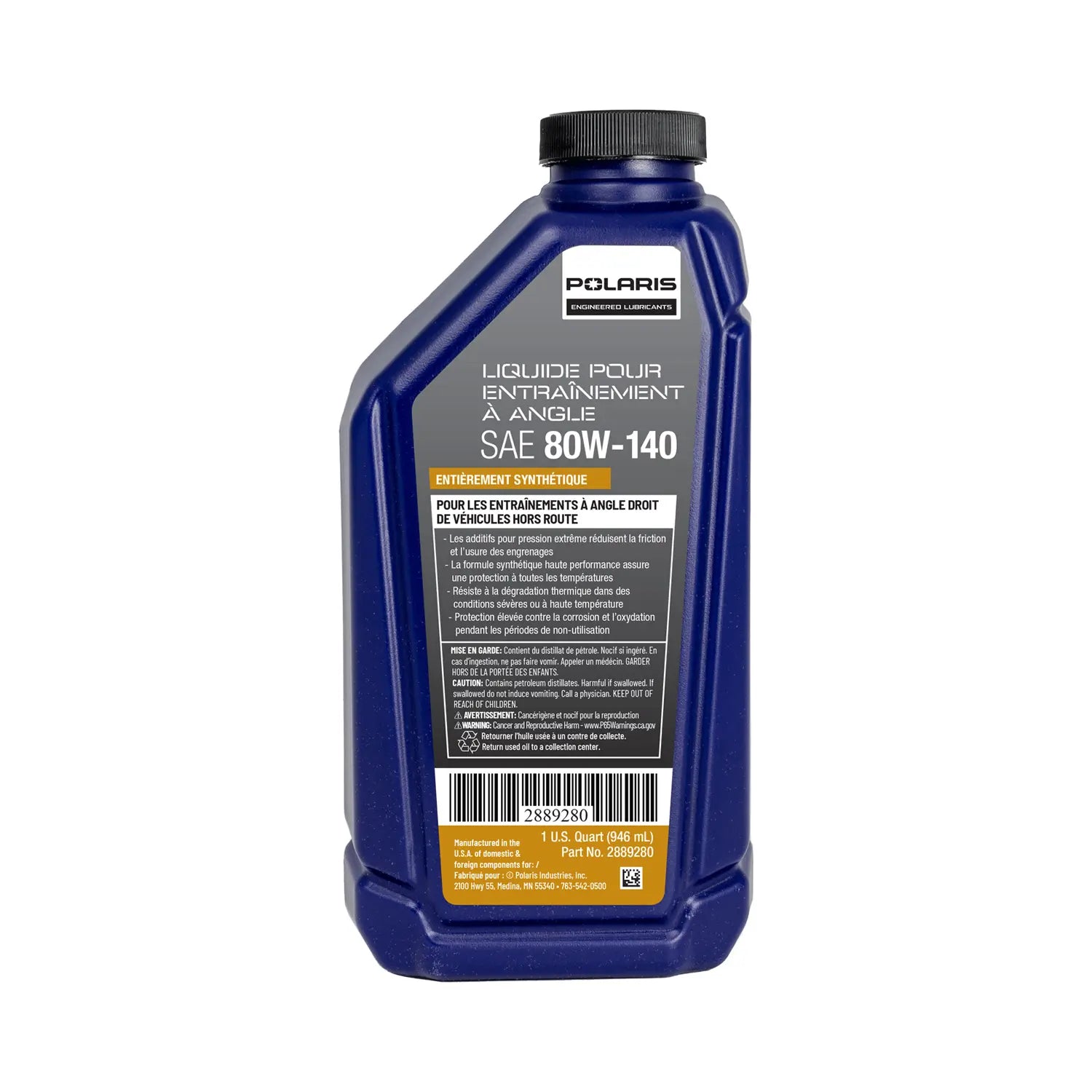 2889280 ANGLE DRIVE FLUID, QT 80W140