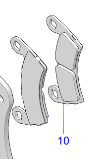 POLARIS OEM PART# 2208161 POLARIS PRO XP, TURBO R REAR BRAKE PADS (SET OF 2 PADS)