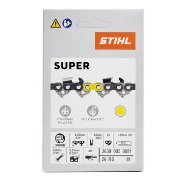 Stihl 26RS 81E Chainsaw Chain Loop .063G .325P 81DL PN 3639 005 0081