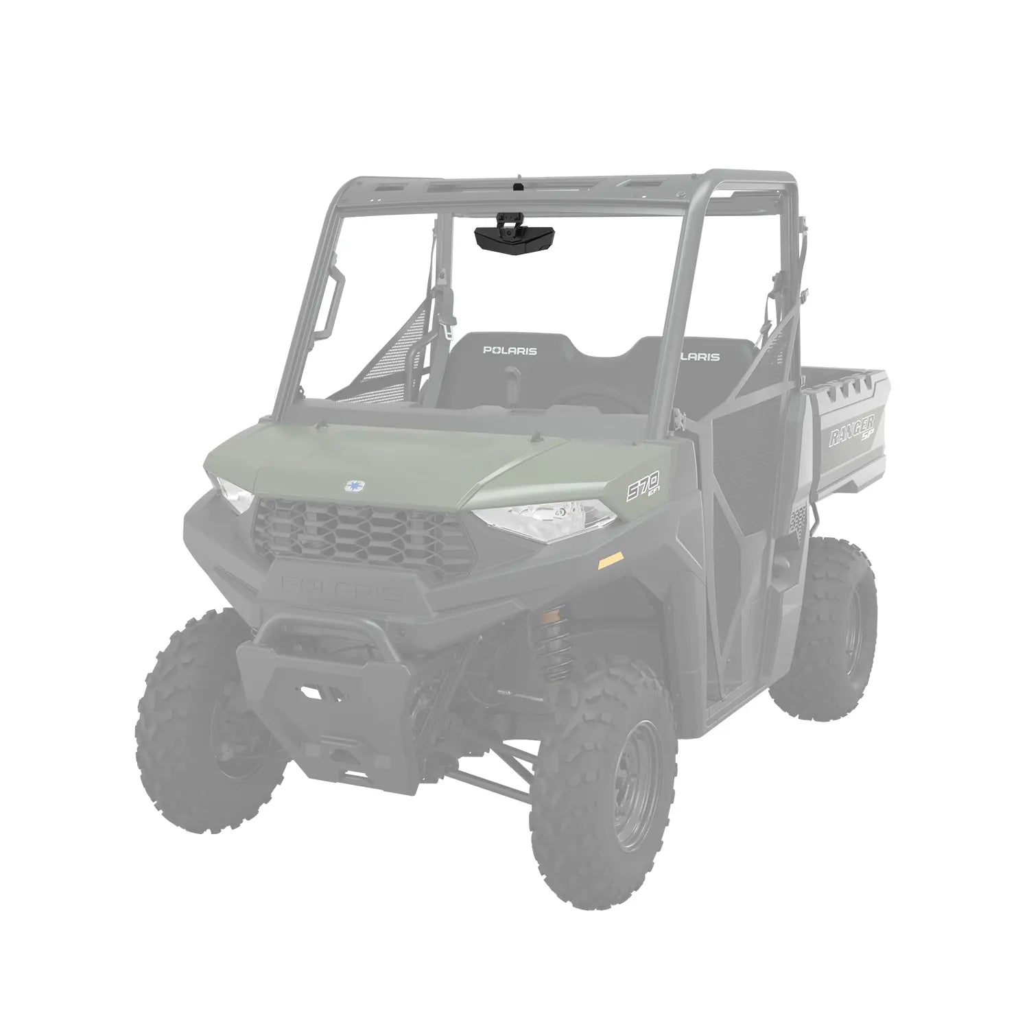 2889187 Polaris OEM Rear View Convex Weatherproof Mirror for RANGER 500, 570 and Pro XD Mid-Size, Vehicle Frame Mounted