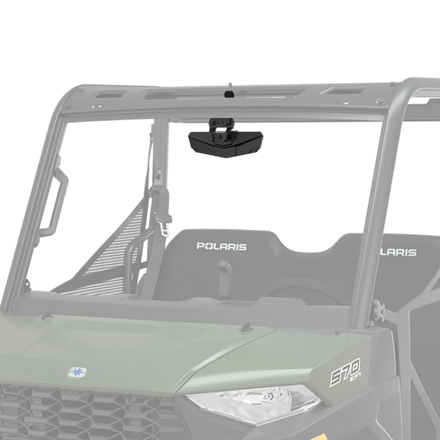2889187 Polaris OEM Rear View Convex Weatherproof Mirror for RANGER 500, 570 and Pro XD Mid-Size, Vehicle Frame Mounted