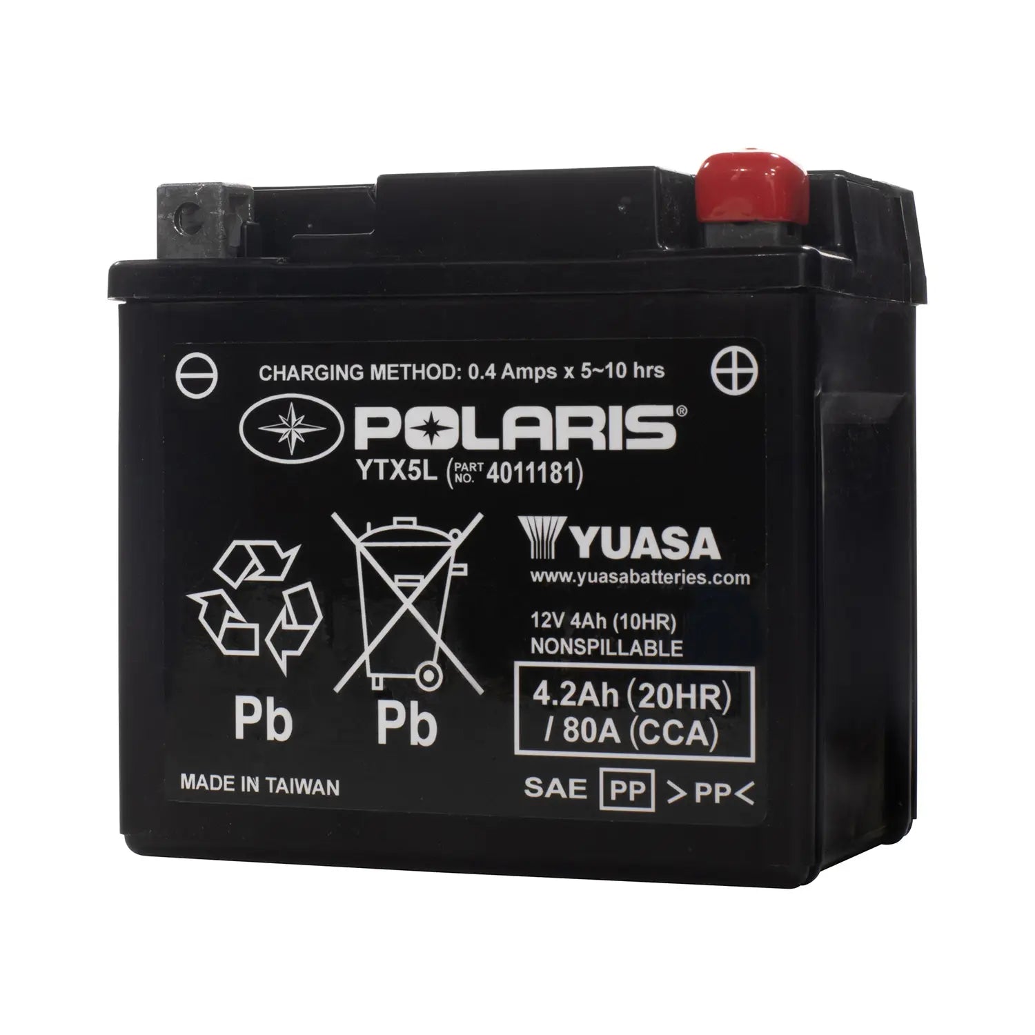 4011181 POLARIS OEM REPLACEMENT BATTERY, YUASA YTX5