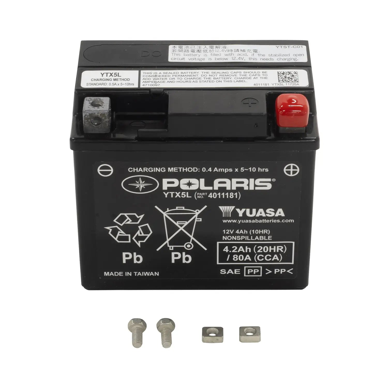 4011181 POLARIS OEM REPLACEMENT BATTERY, YUASA YTX5