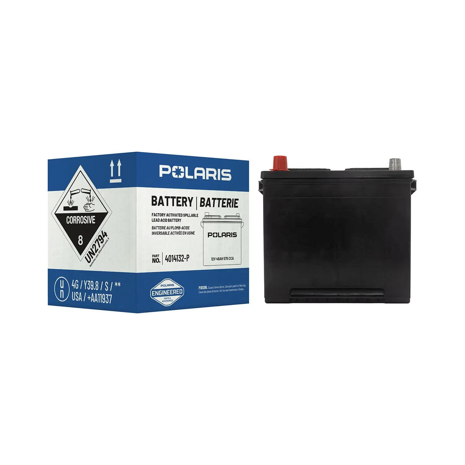 Polaris 12V 46AH Flooded Battery for RANGER, PRO XD, GENERAL, RZR and XPEDITION 4014132-P
