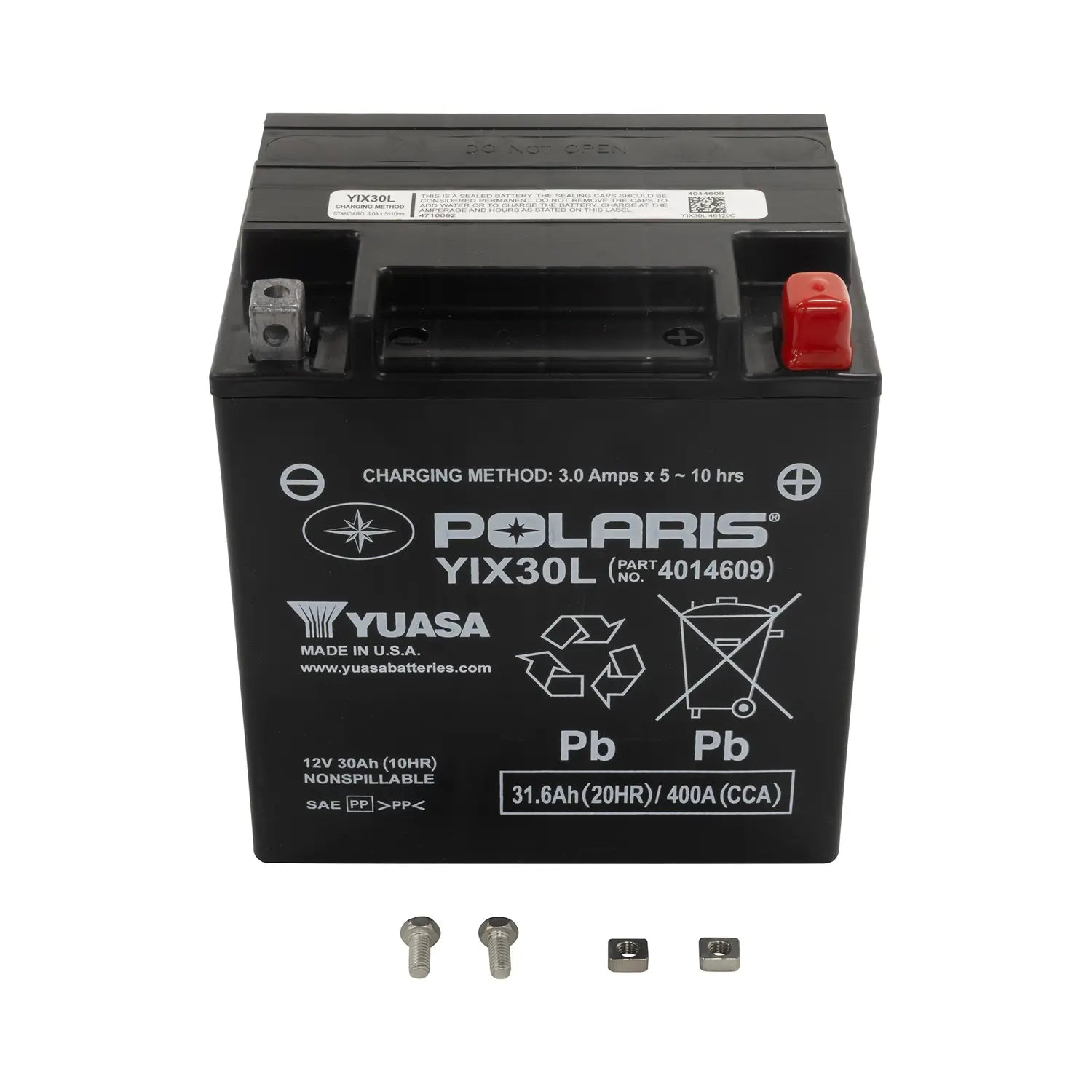 Polaris 4014609 12V 30AH AGM Battery for Snowmobiles, RZR, RANGER, Sportsman ATV and More