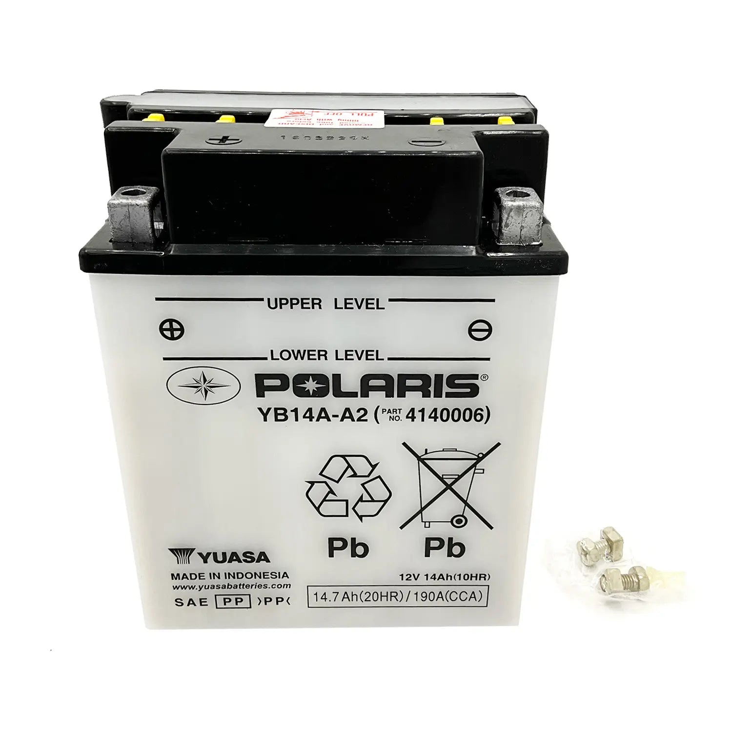 Polaris 12V 14AH Conventional Battery for Snowmobiles and Sportsman ATV 4140006