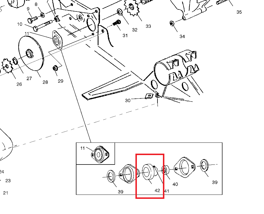 5131643 HSG,BRNG,O/P SHAFT