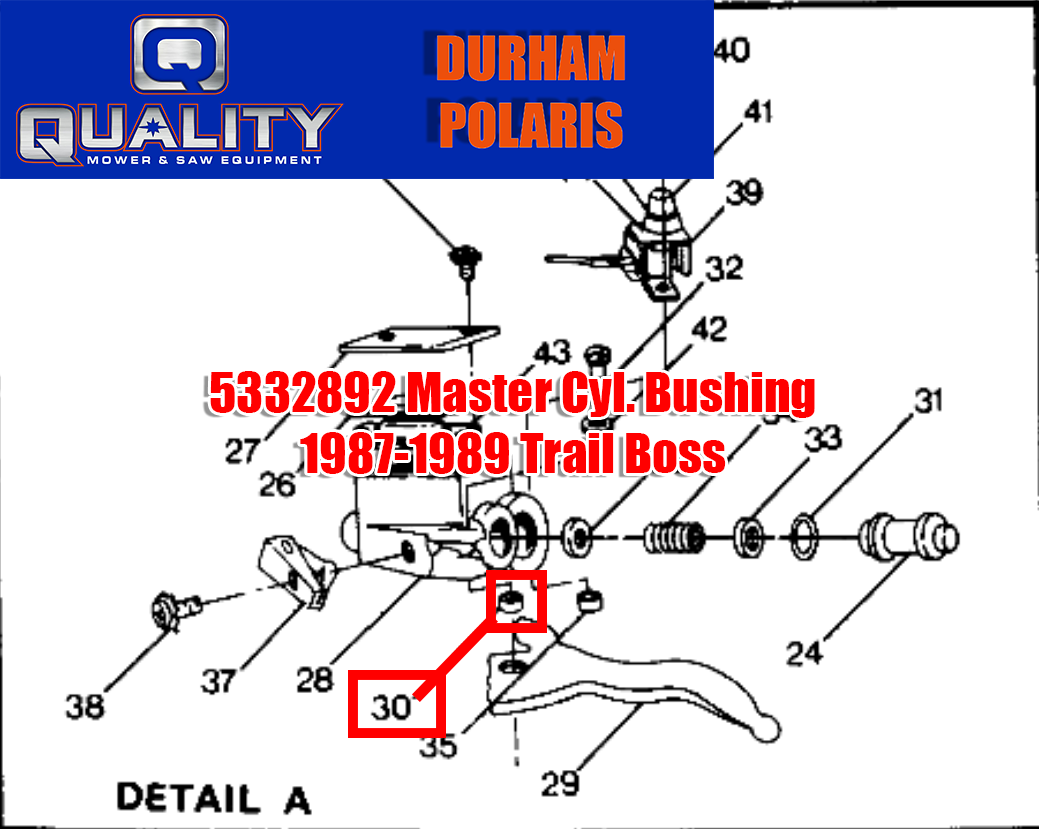 POLARIS OEM PART# 5332892 MASTER CYLINDER BUSHING