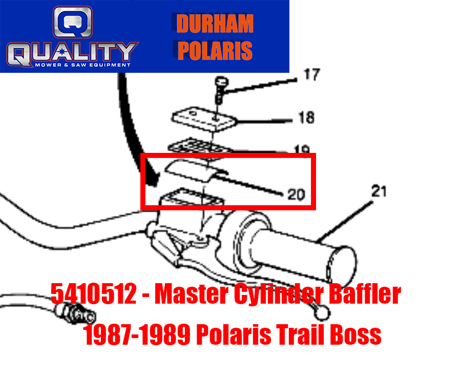 POLARIS OEM PART# 5410512 BAFFLE MASTER CYL. 1987-1989 TRAIL BOSS