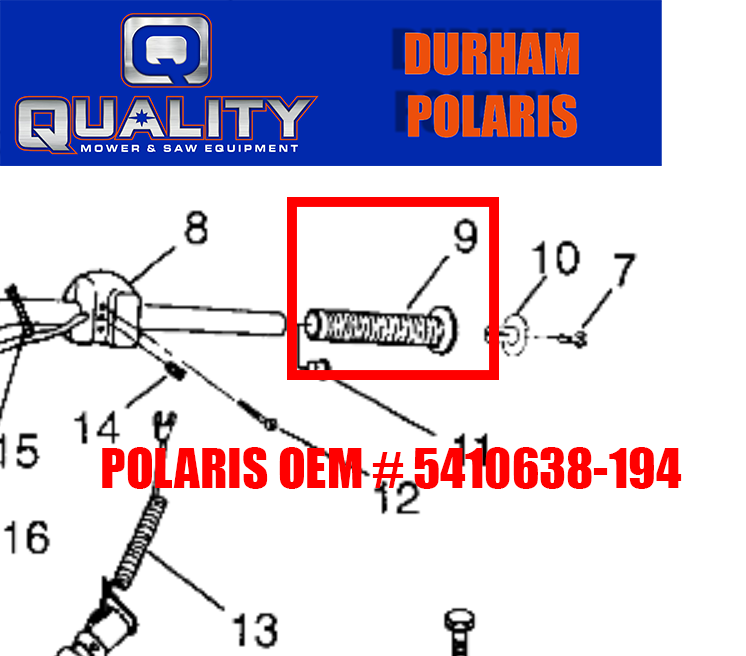 POLARIS OEM PART# 5410638-194 - HANDLEBAR GRIP PURPLE VELVET - NLA - 1995-1996 SLT 700 750 780