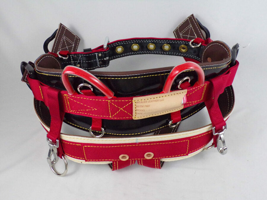 Weaver Small Tree Climbing Harness 4/DEE Extra Wide Back w/2 Nylon Lower Straps