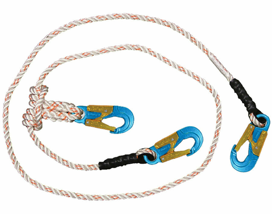 CLIMB RIGHT 1-9' 2 IN 1 ADJUSTABLE LANYARD W/ ALUM SNAPS