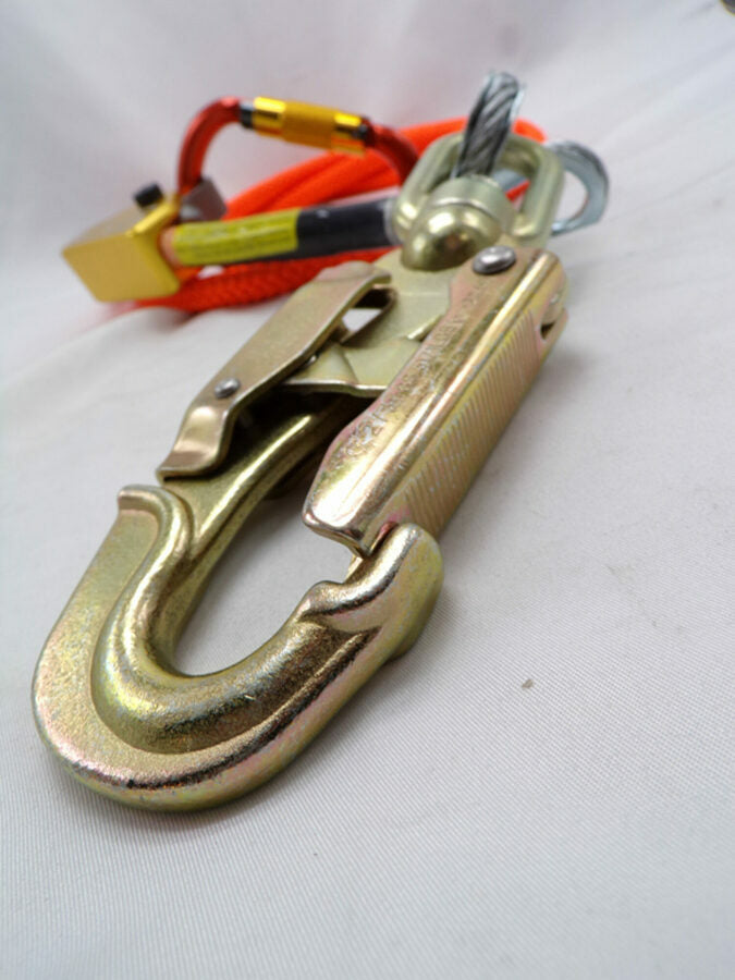 CLIMB RIGHT 5/8 X 12' WIRE CORE LANYARD KIT W/ ROPE GRAB & CARABINER