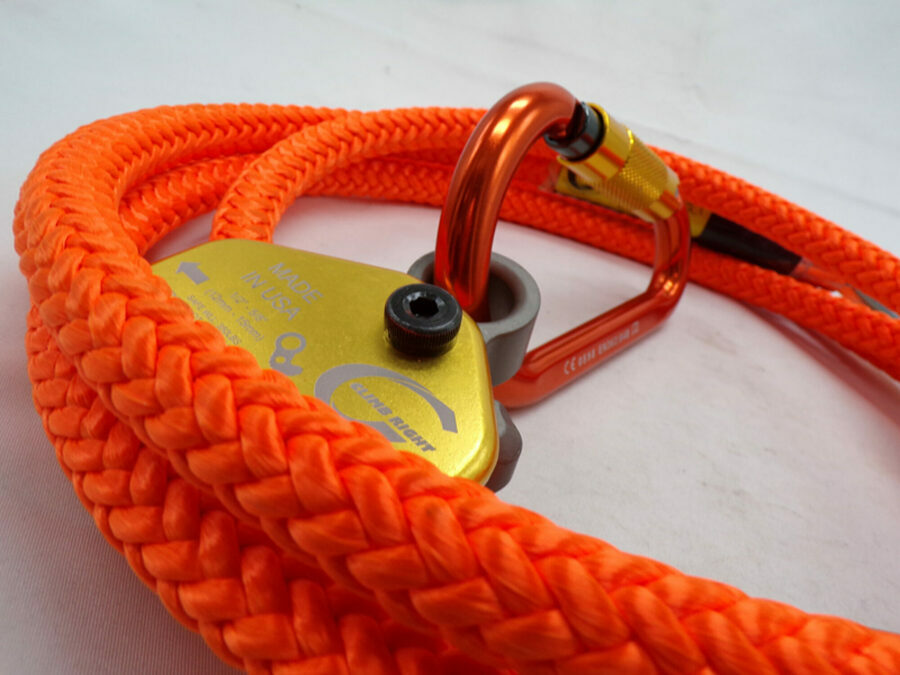 CLIMB RIGHT 5/8 X 15' WIRE CORE LANYARD KIT W/ ROPE GRAB & CARABINER