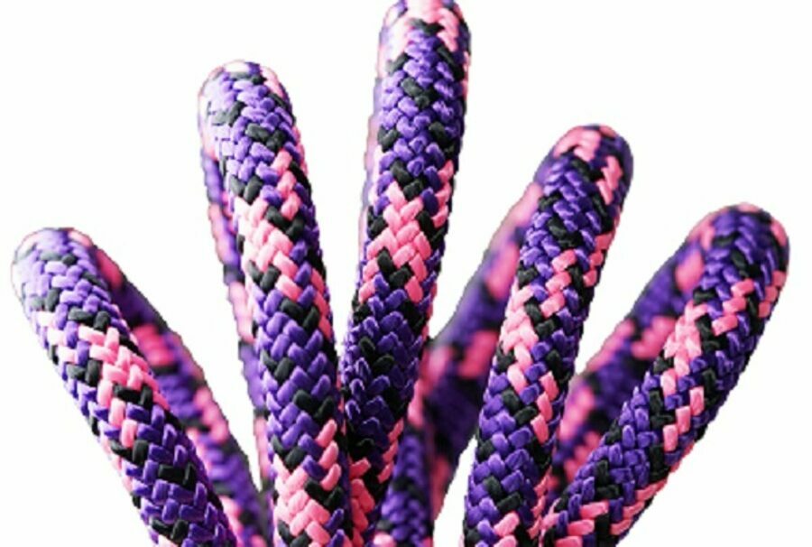 All Gear Purple Haze Climbing Rope, 7/16" Dia, 200' Length, 1 Sewn Tight Eye