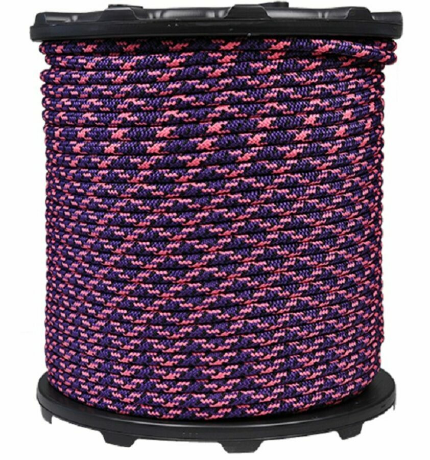 All Gear Purple Haze Climbing Rope, 7/16" Dia, 200' Length, 1 Sewn Tight Eye