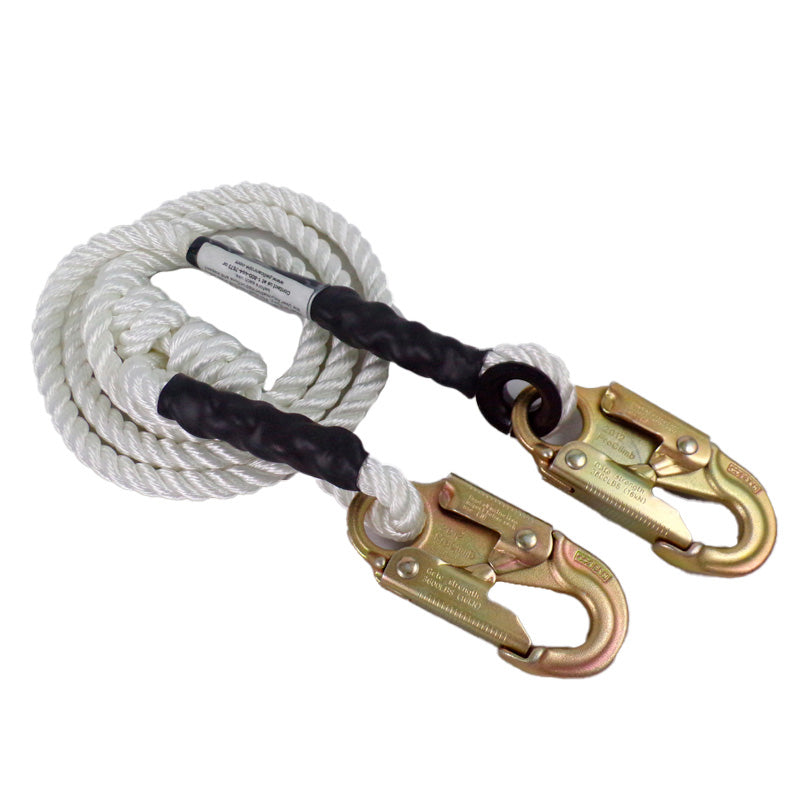 Pelican Rope Adjustable Climbing Lanyard 1/2" X 10' 3-Strand