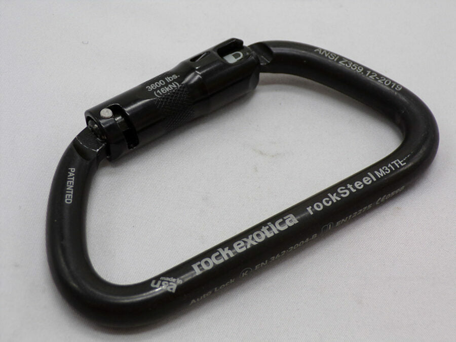 ROCK EXOTICA Rocksteel Auto Lock Carabiner Black