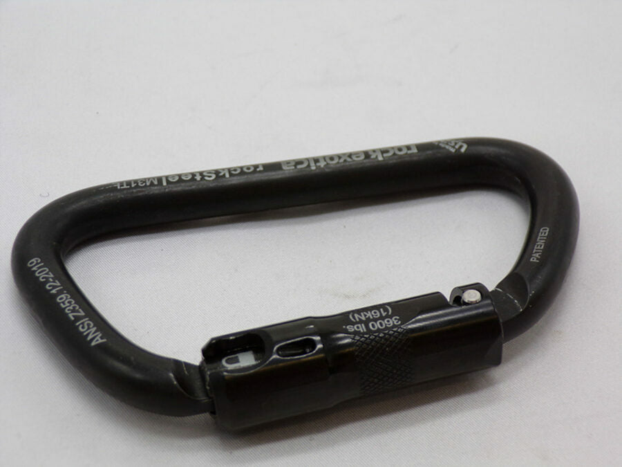 ROCK EXOTICA Rocksteel Auto Lock Carabiner Black