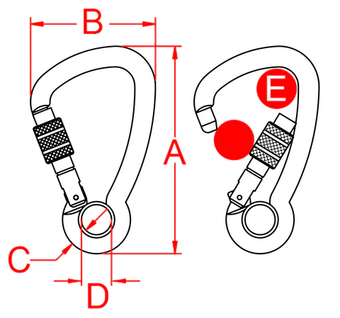 KONG XL ALUMINUM CARABINER AUTO BLOCK KL