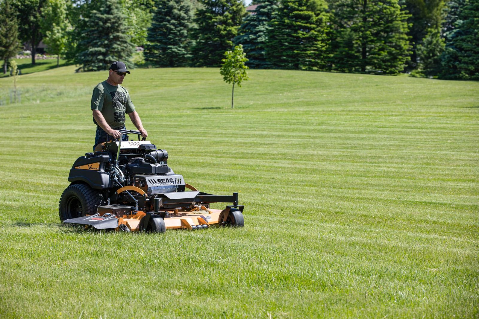 Scag V-Ride XL 61" Commercial Stand-On Mower 38hp Kawasaki FX EFI BLACKOUT