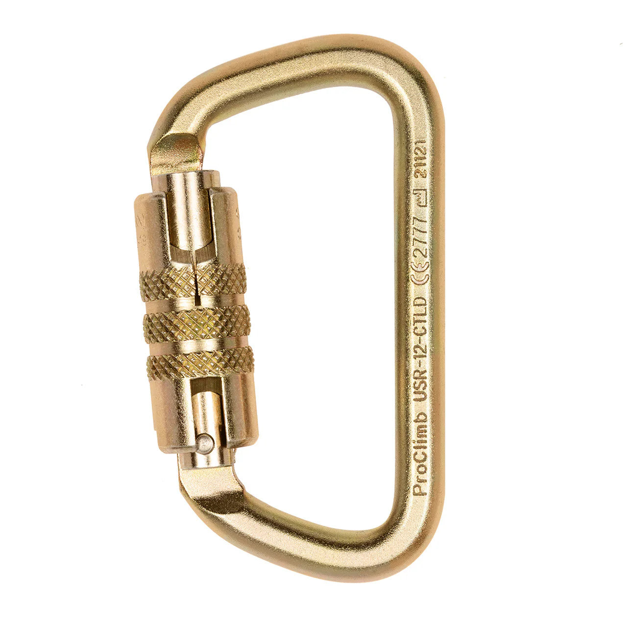 ProClimb Professional Steel Carabiner - 45kN Twist-Lock Gate for Tree Climbing & Rigging