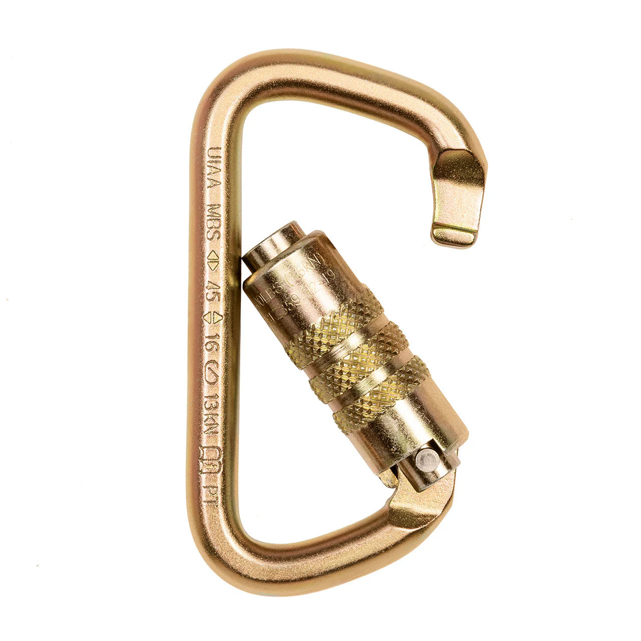 ProClimb Professional Steel Carabiner - 45kN Twist-Lock Gate for Tree Climbing & Rigging