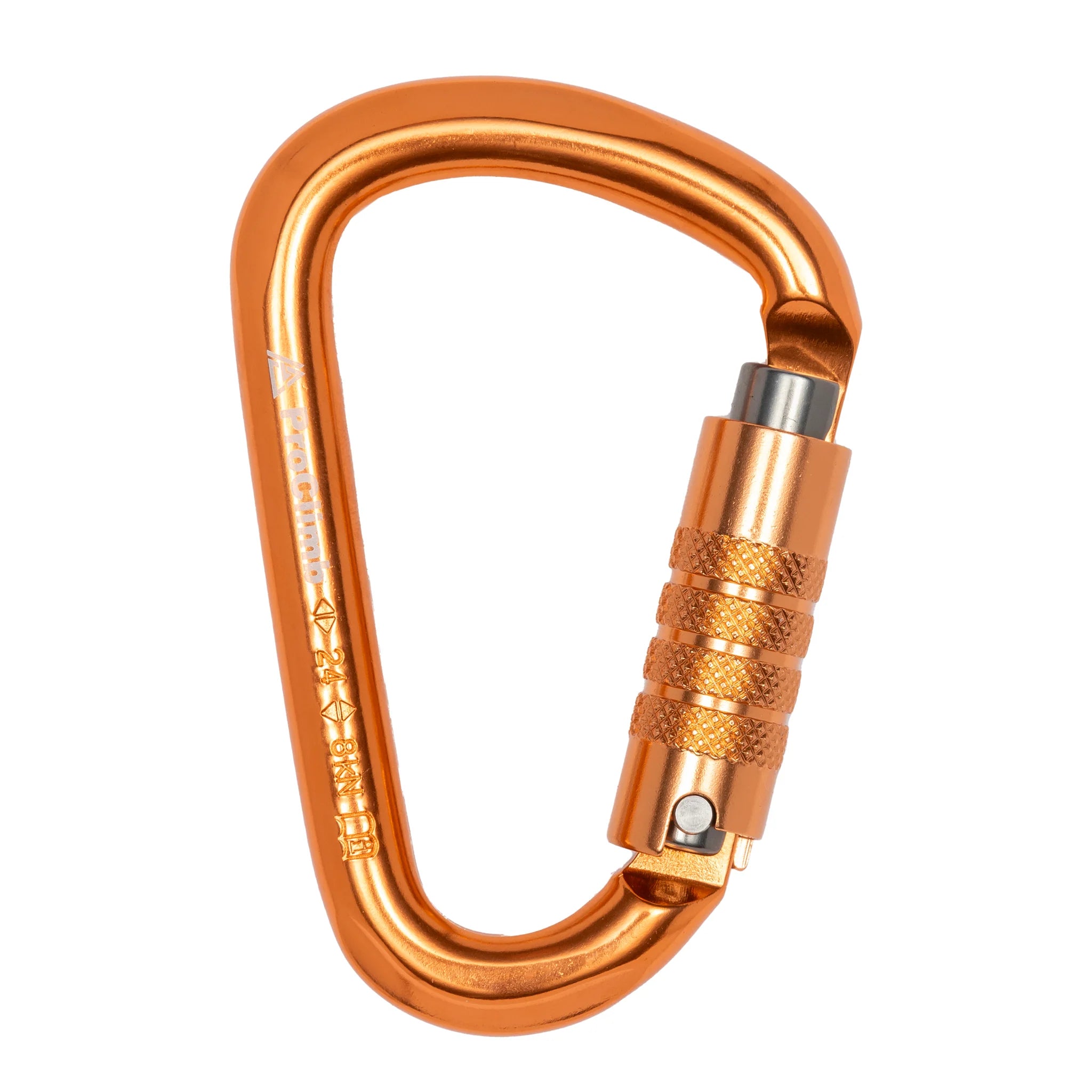 ProClimb Copper Head Triple Lock Carabiner - 24kN Professional Climbing Hardware with Keylock Gate