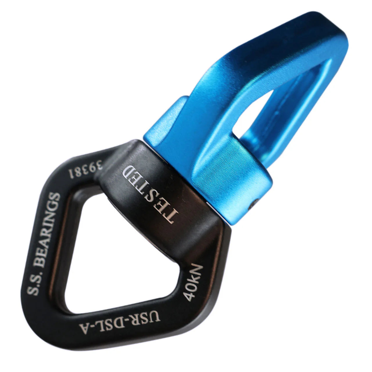Double Ball Bearing Rescue Swivel - Eye to Eye Forged Aluminum - 8,992 lb (40kN) MBS - CE & UL Certified