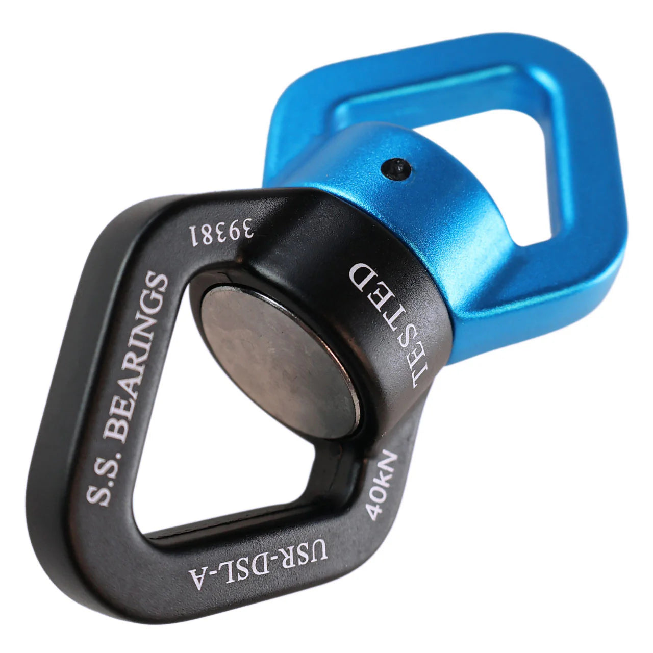 Double Ball Bearing Rescue Swivel - Eye to Eye Forged Aluminum - 8,992 lb (40kN) MBS - CE & UL Certified