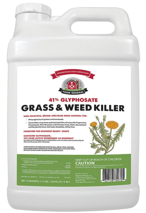 Farm General Grass and Weed Killer 41% Glyphosate 2.5 Gallon