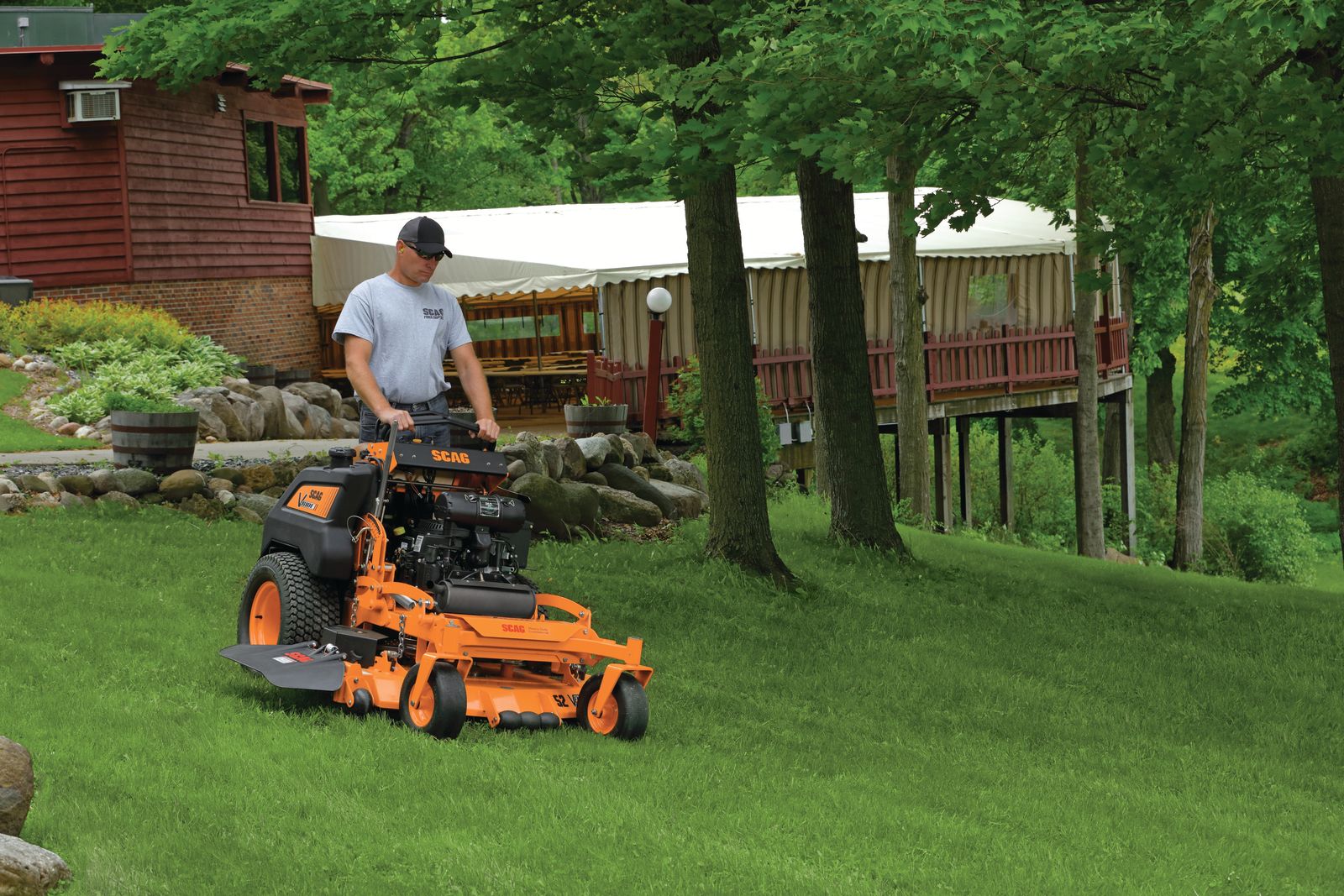 Scag V-Ride II 48" Commercial Stand-On Mower - 22hp Kawasaki FX Engine