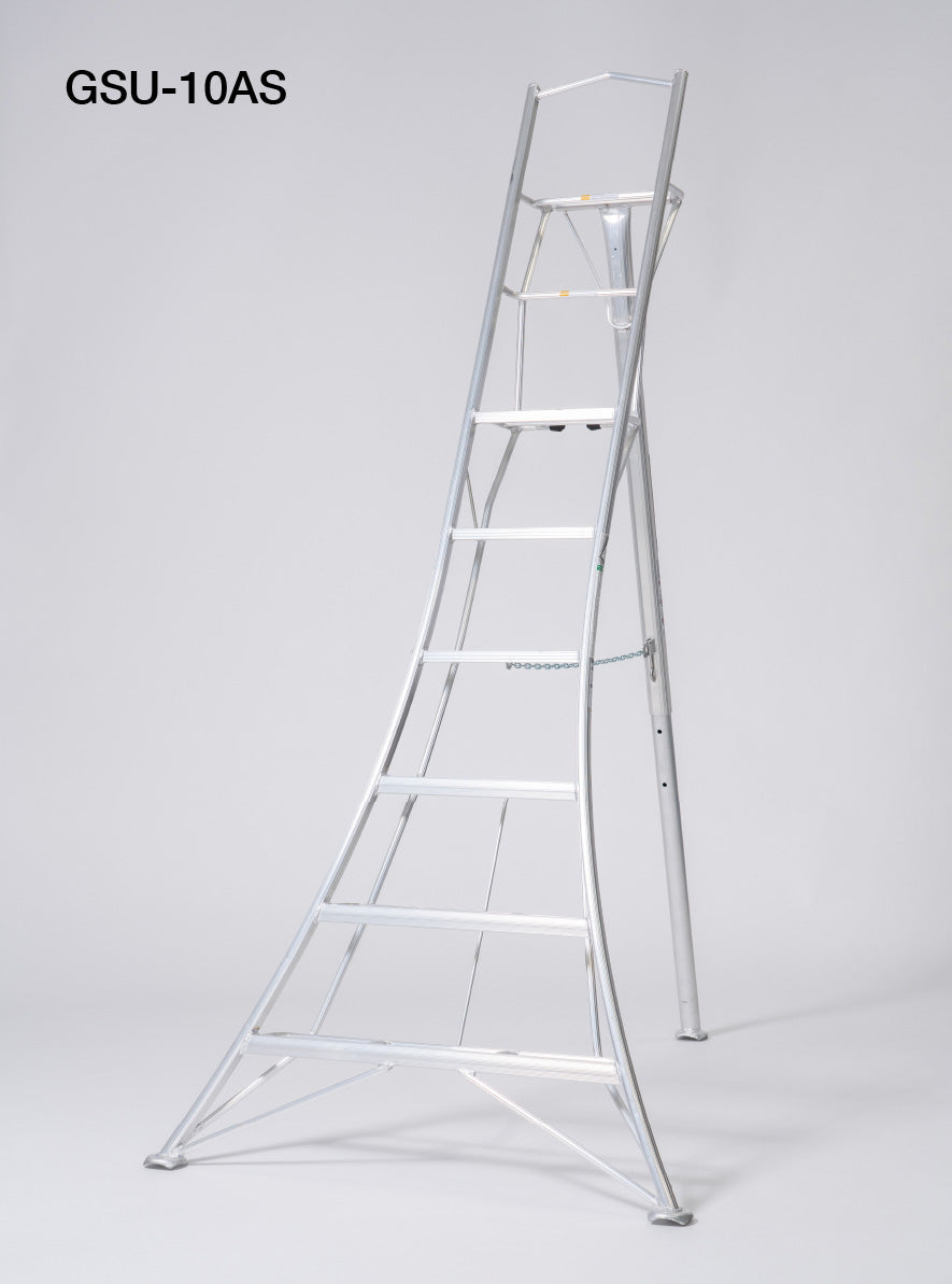 Hasegawa 10 Ft. Aluminum Tripod, Orchard Ladder w/ Platform (GSU-10AS)