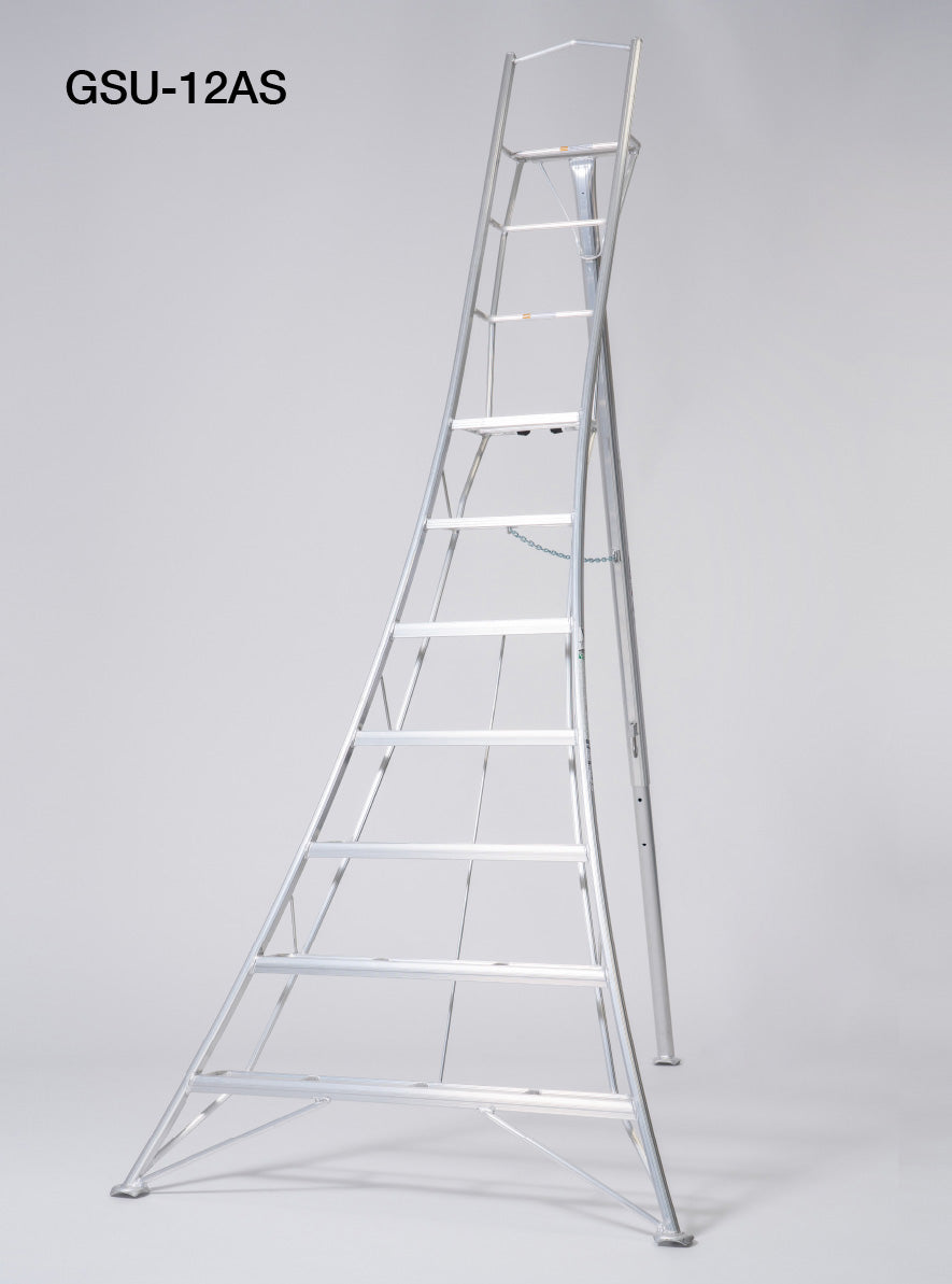 Hasegawa 12 Ft. Aluminum Tripod, Orchard Ladder w/ Platform (GSU-12AS)