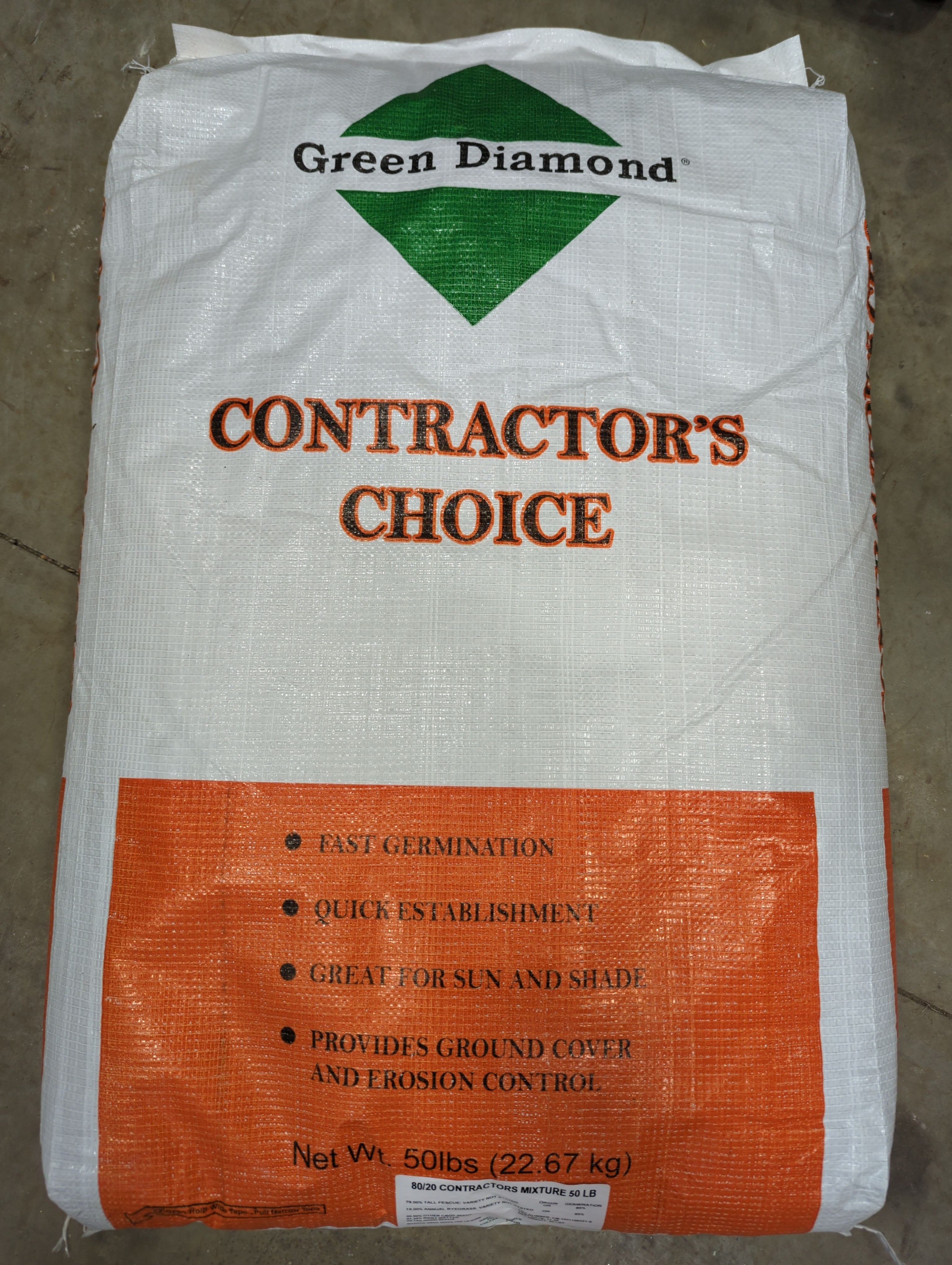 80% FESCUE 20% RYE GRASS SEED CONTRACT BLEND