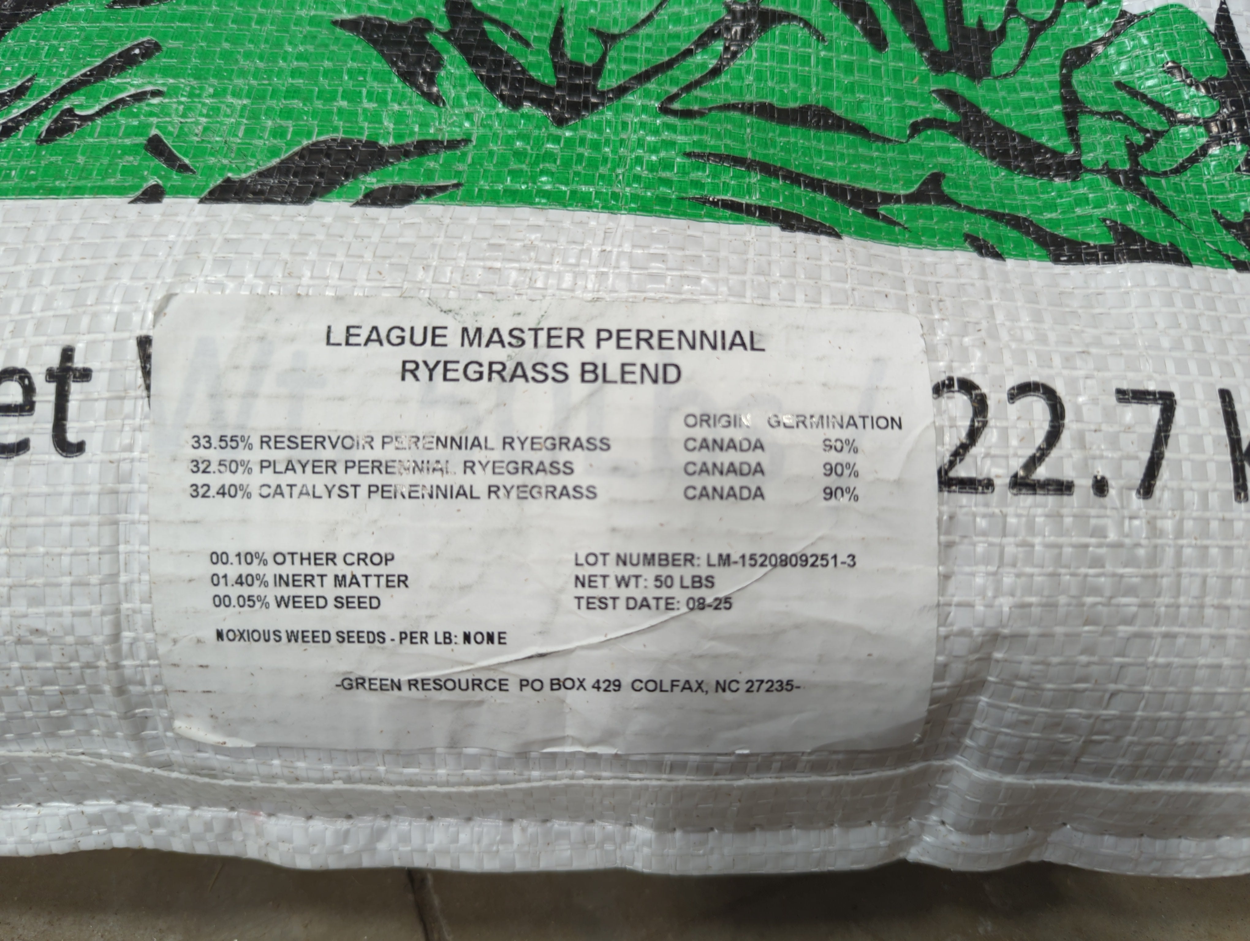 Perennial Grass Seed 50Lbs