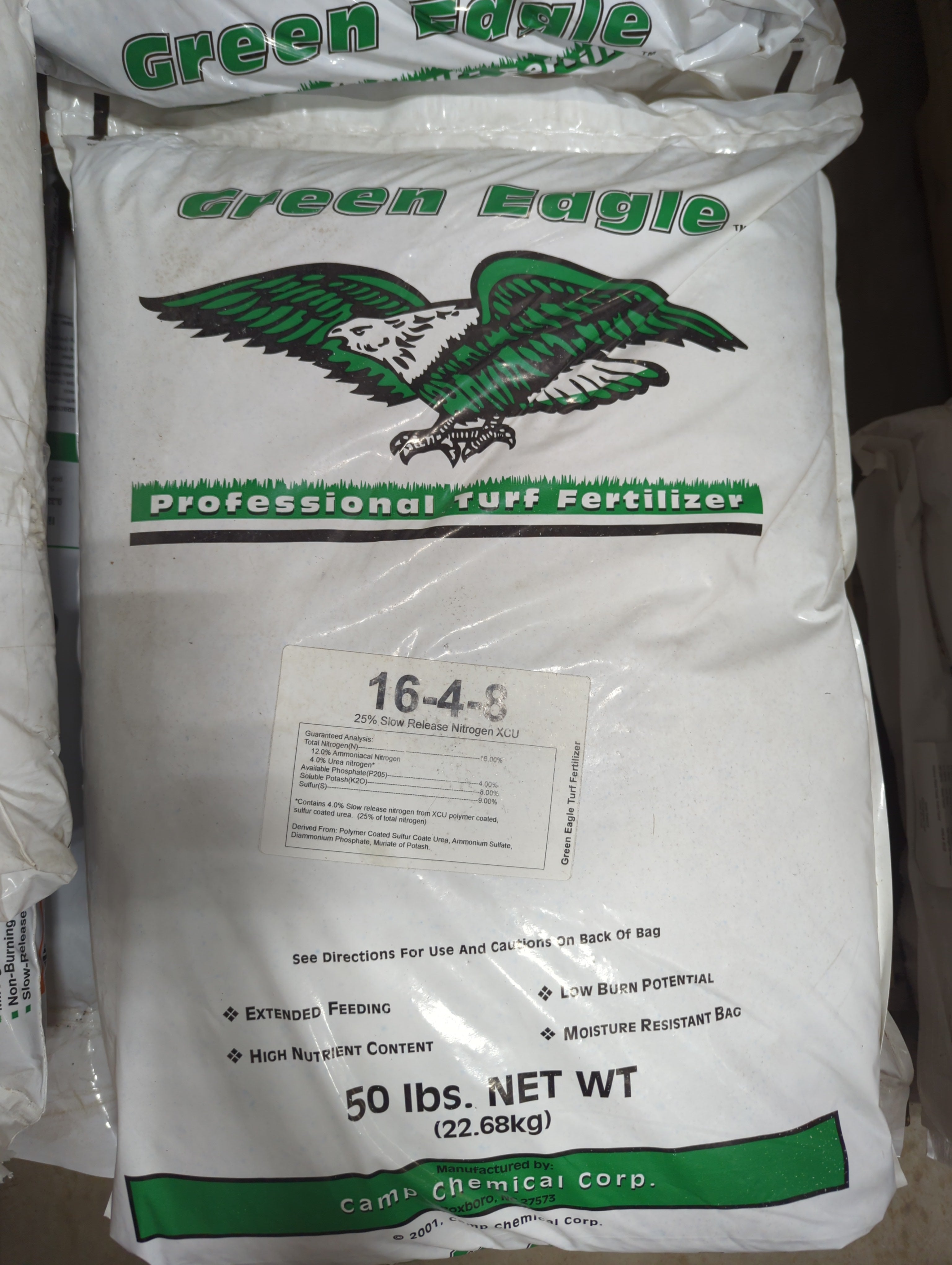 16-4-8 Fertilizer with 25% XCU -- 50LB Bag