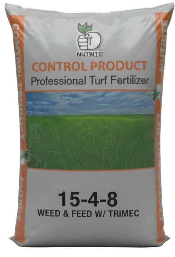 Bag of Nutrite Control Product Professional Turf Fertilizer on a white background