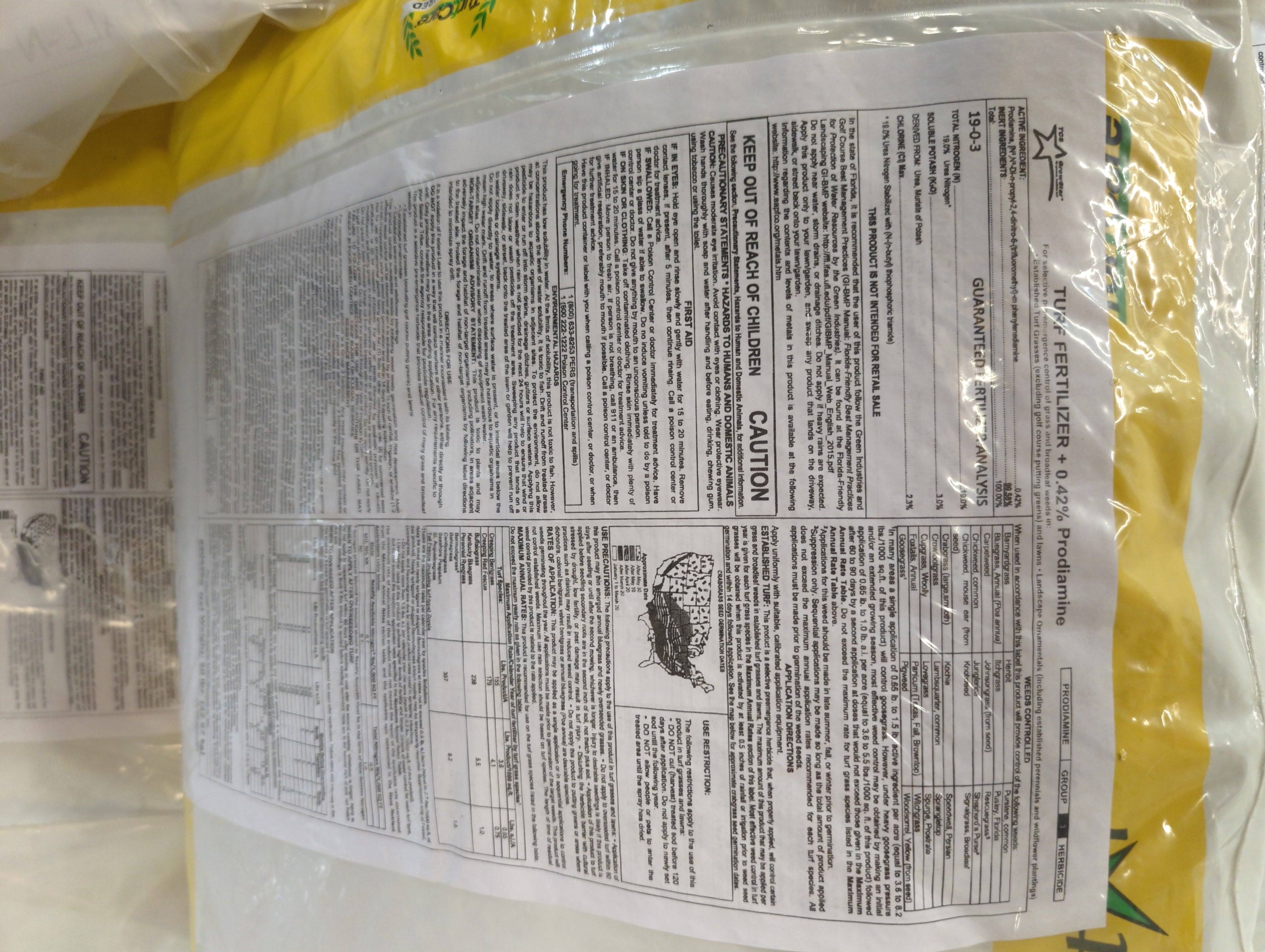 19-00-03 Pre-Emergent Fertilizer w 0.42% Prodiamine