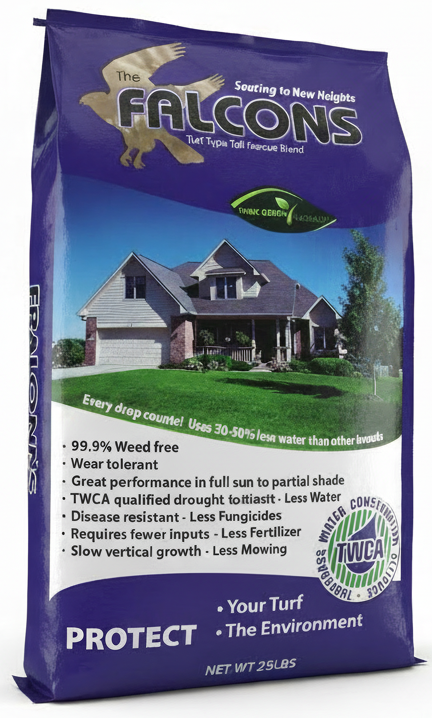 Falcons 3 Blend Tall Fescue Grass Seed 25Lb